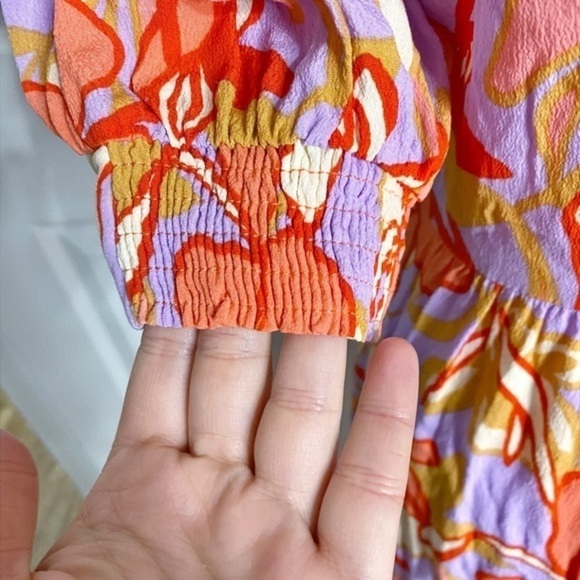 OLIVACEOUS LILAC BLOOMS MIDI DRESS - Picture 6 of 16